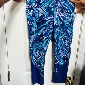 Under Armour Blue and Purple Patterned Leggings